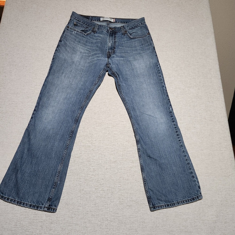 Levis 527 Low Bootcut Jeans Mens 34x30 Blue Medium Wash Denim 5-Pocket Classic